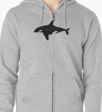 Killer whale Zipped Hoodie
