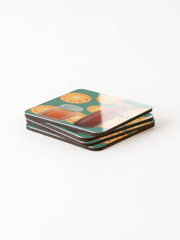 Thumbnail 4 of 5, Coasters (Set of 4), Refreshments designed and sold by PriyaKrishStore.