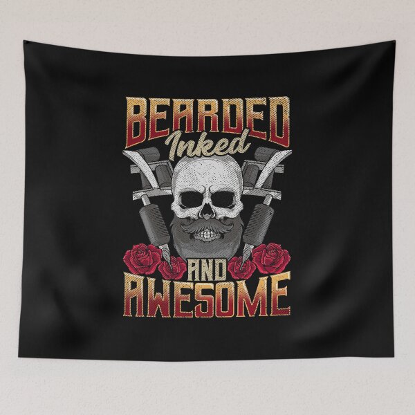 Item preview, Bearded Inked And Awesome Funny Tattooed Dad designed and sold by perfectpresents.