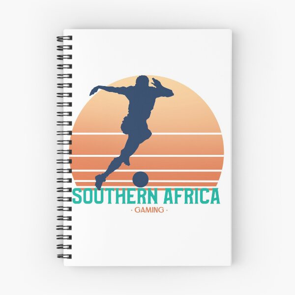 Item preview,  Southern Africa gaming, sunset silhouette soccer player designed and sold by BeebopGraphics.