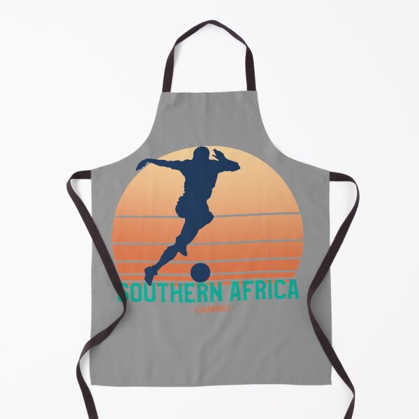 Aperçu de l'œuvre  Jeu de l'Afrique australe, joueur de football silhouette coucher de soleil créée et vendue par BeebopGraphics.