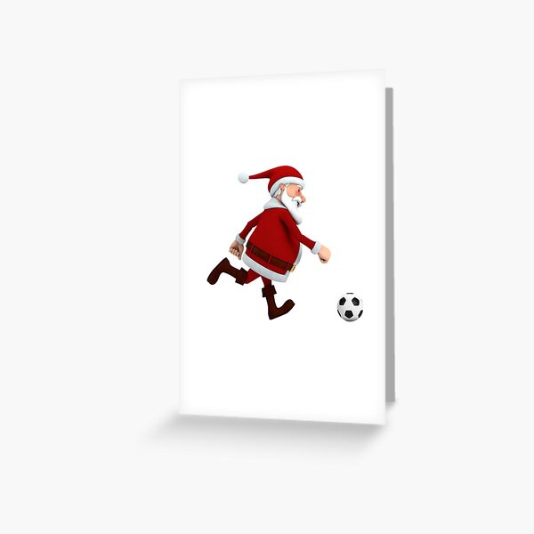 football christmas santa . sport football christmas  Greeting Card
