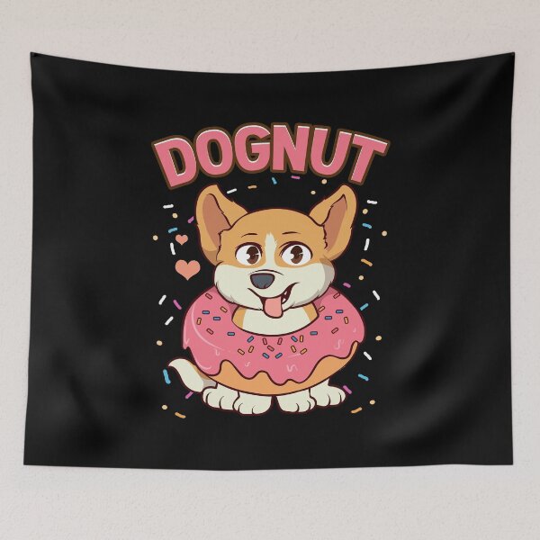 Item preview, Cute & Funny Dognut Dog Donut Pun Adorable Puppy designed and sold by perfectpresents.