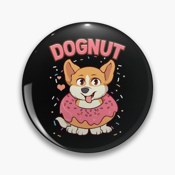 Item preview, Cute & Funny Dognut Dog Donut Pun Adorable Puppy designed and sold by perfectpresents.