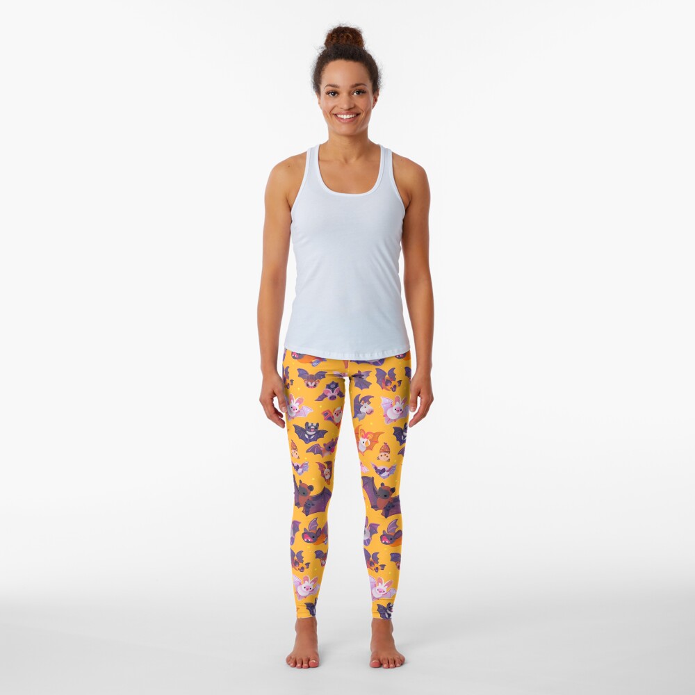 Bat - yellow Leggings