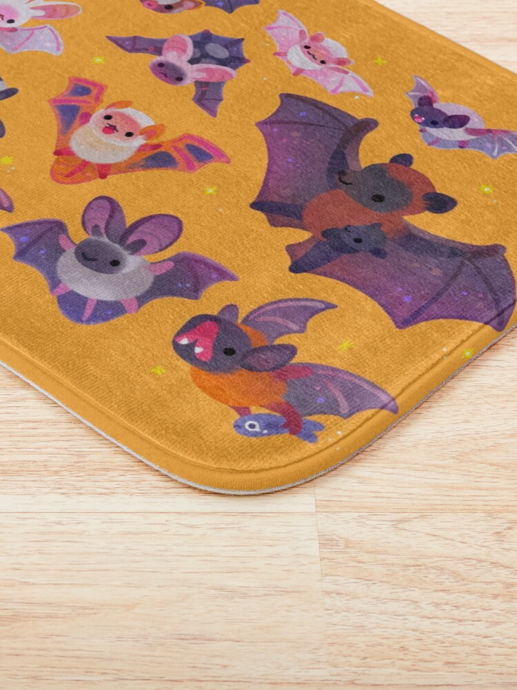 Alternate view of Bat - yellow Bath Mat