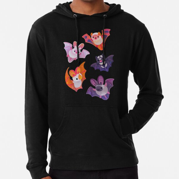 Bat - yellow Lightweight Hoodie