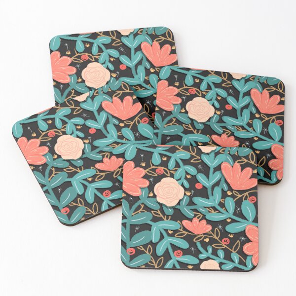 Item preview, Black & flowers Pattern designed and sold by Eskaramusa.