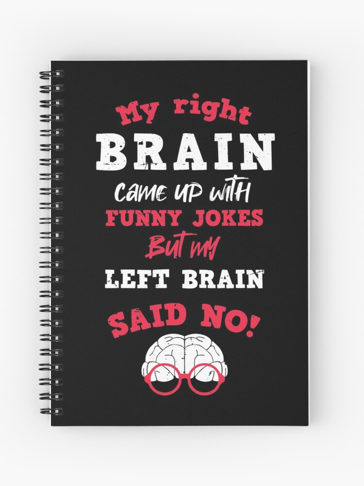 My right came up with funny jokes but my left brain said no / funny brain jokes / brain functions / hemisphere jokes My right came up with funny jokes but my left brain said no / funny brain jokes / brain functions / hemisphere jokes