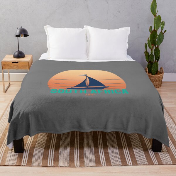 Item preview, South Africa life, sunset silhouette sailing boat designed and sold by BeebopGraphics.