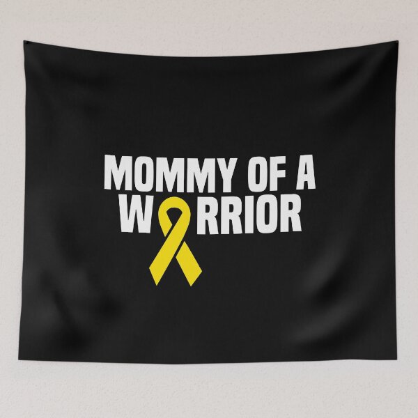 Item preview, Mom of a Warrior Childhood Cancer kids Leukaemia designed and sold by Nessshirts.