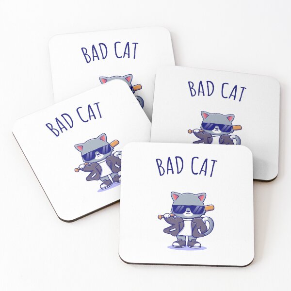 Item preview, BAD CAT, badass cat designed and sold by Curlyhaire.