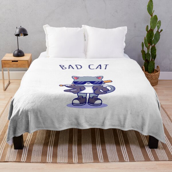 Item preview, BAD CAT, badass cat designed and sold by Curlyhaire.
