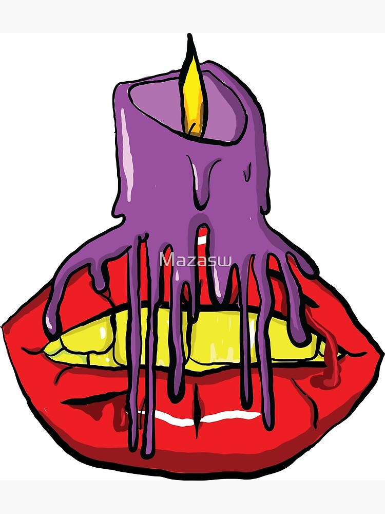 "Burning Lips" Poster by Mazasw Redbubble