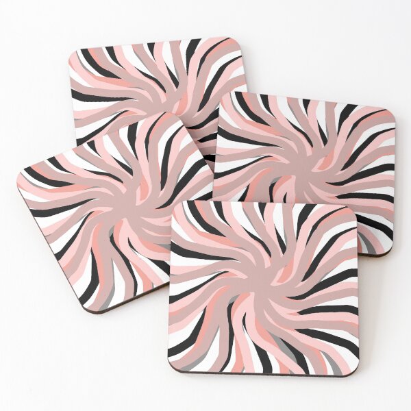 Item preview, Geometric. vane. pink. white. black. colorful. abstract. designed and sold by PrintedDreams.