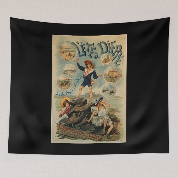 Item preview, retro classic OUEST Ete a Dieppe poster designed and sold by CorasPosters.