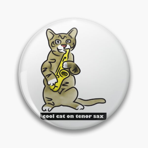 Item preview, Cool cat on tenor sax designed and sold by Xdelacra.