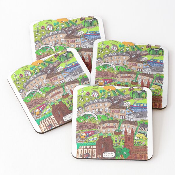 Item preview, Mirfield Yorkshire UK - Hand Drawn Illustration designed and sold by LouiseFranksArt.