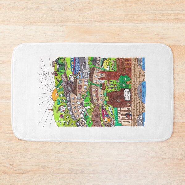 Item preview, Mirfield Yorkshire UK - Hand Drawn Illustration designed and sold by LouiseFranksArt.