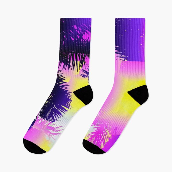 Item preview, Psychedelic Fluorescent Mosaic Tile Palm Tree Glitch effect designed and sold by Deegital18.