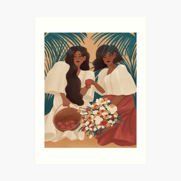 Filipina Beauties and Apples Art Print