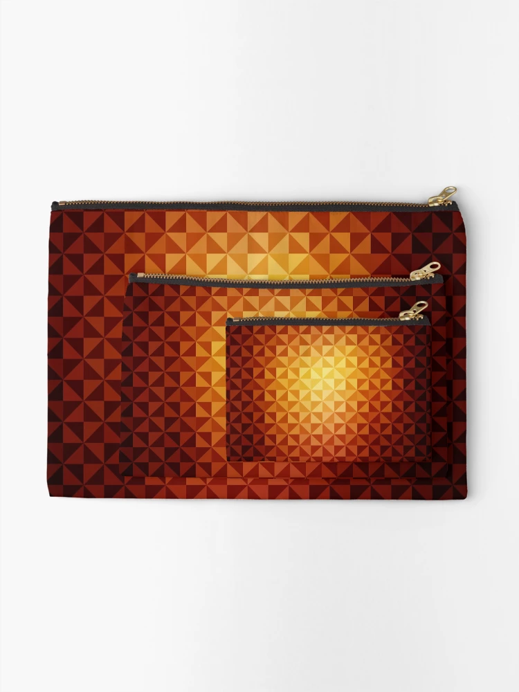 Thumbnail 2 of 4, Zipper Pouch, creative triangular pattern designed and sold by creativeaart.