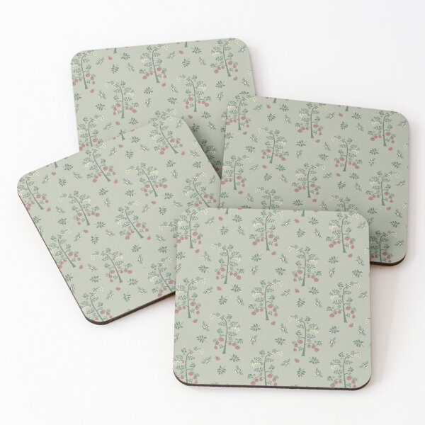 Item preview, Tomato plant and bees, muted colors designed and sold by Amalus-files.