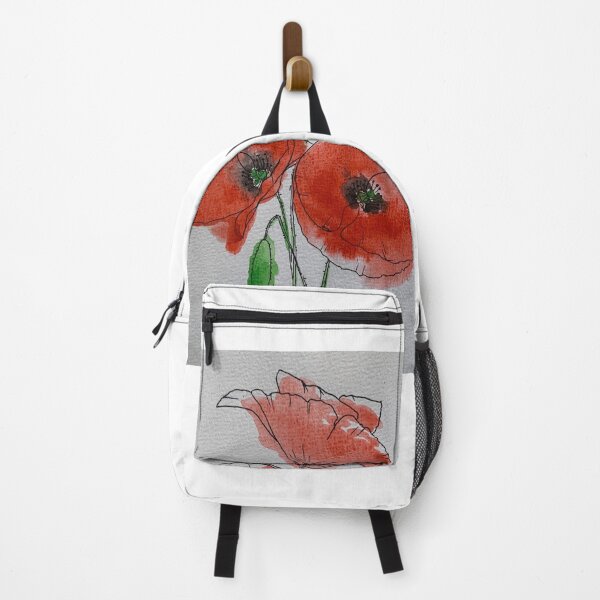 Artikelvorschau, Rote Mohnblumen blühen im Aquarell entworfen und verkauft von Arteaventura.
