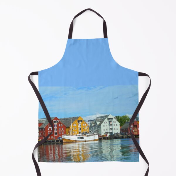 Item preview, Tromso Waterfront Buildings designed and sold by LouiseFranksArt.