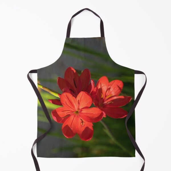 Item preview, Three Crimson River Lily Blooms - Exotic South African Beauties in a Garden designed and sold by Georgia Mizuleva.