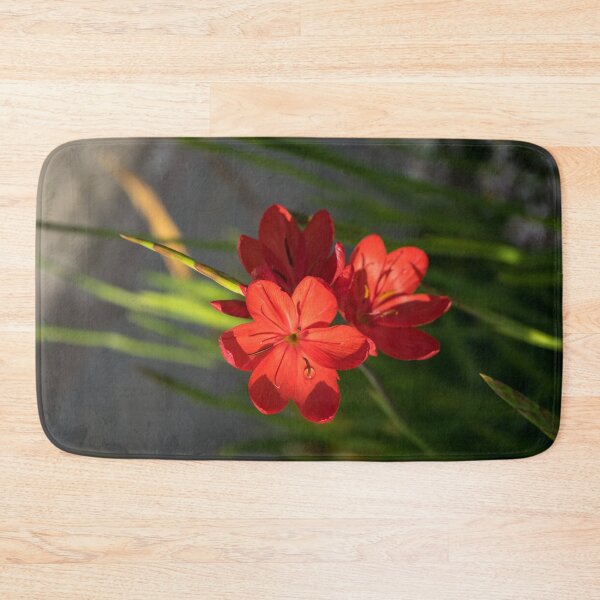 Item preview, Three Crimson River Lily Blooms - Exotic South African Beauties in a Garden designed and sold by Georgia Mizuleva.