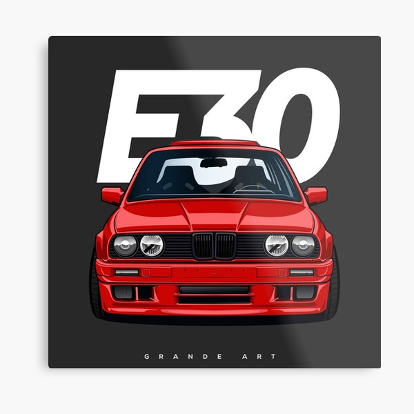 Cars035 Red BMW Dirty E30 M3 Canvas Art Ready to Hang Picture Print 
