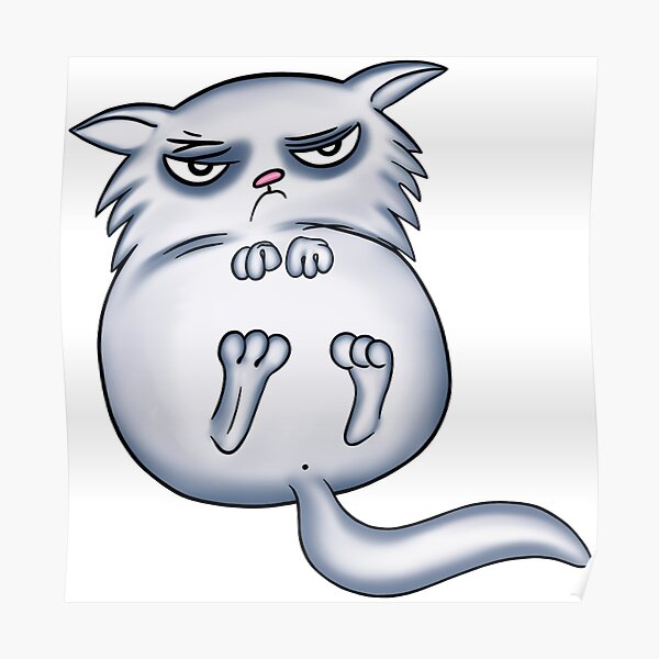Disgruntled cat Poster