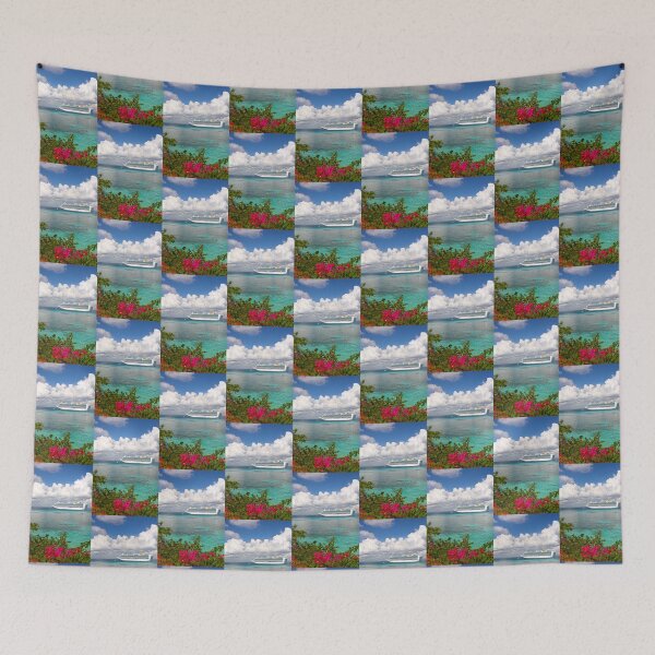 Item preview, Cruise Ship Anchored off Catalina Island, Caribbean designed and sold by LouiseFranksArt.
