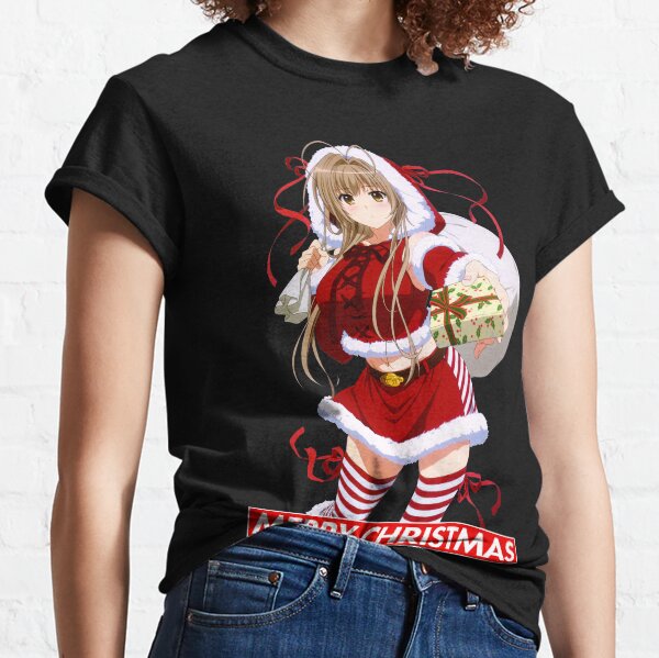 Merry Christmas - Isuzu Sento from Amagi Brilliant Park wearing Santa costume. Pack of stickers | Black Classic T-Shirt