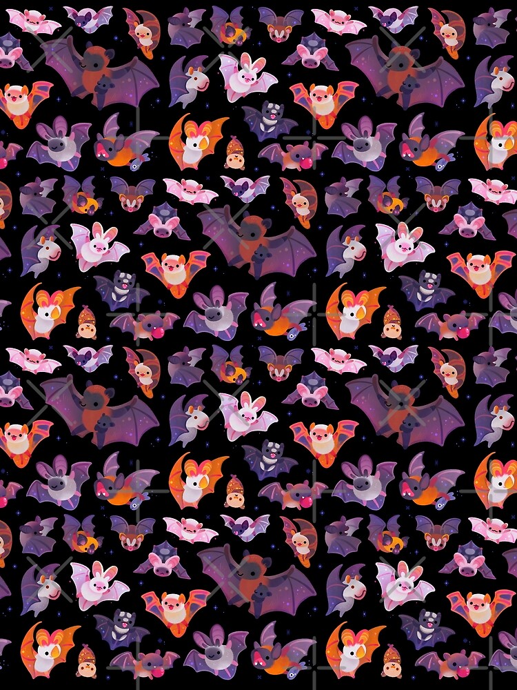 Thumbnail 3 of 3, Scarf, Bat - dark designed and sold by pikaole.
