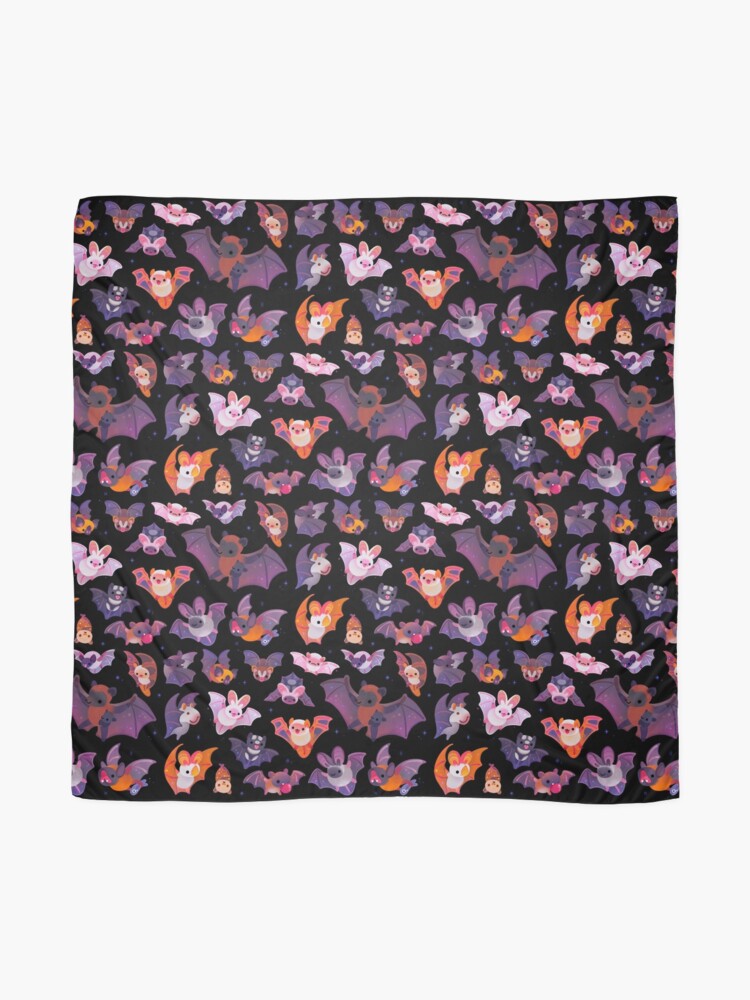 Thumbnail 2 of 3, Scarf, Bat - dark designed and sold by pikaole.