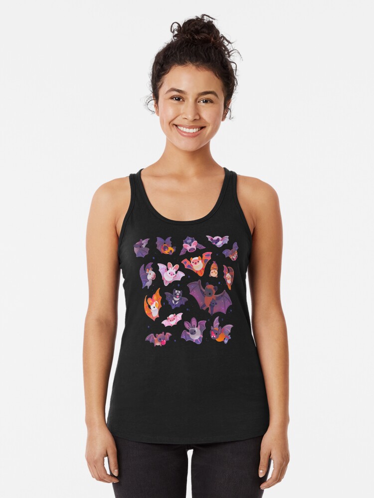 Thumbnail 1 of 3, Racerback Tank Top, Bat - dark designed and sold by pikaole.