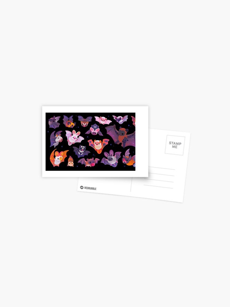 Thumbnail 1 of 2, Postcard, Bat - dark designed and sold by pikaole.