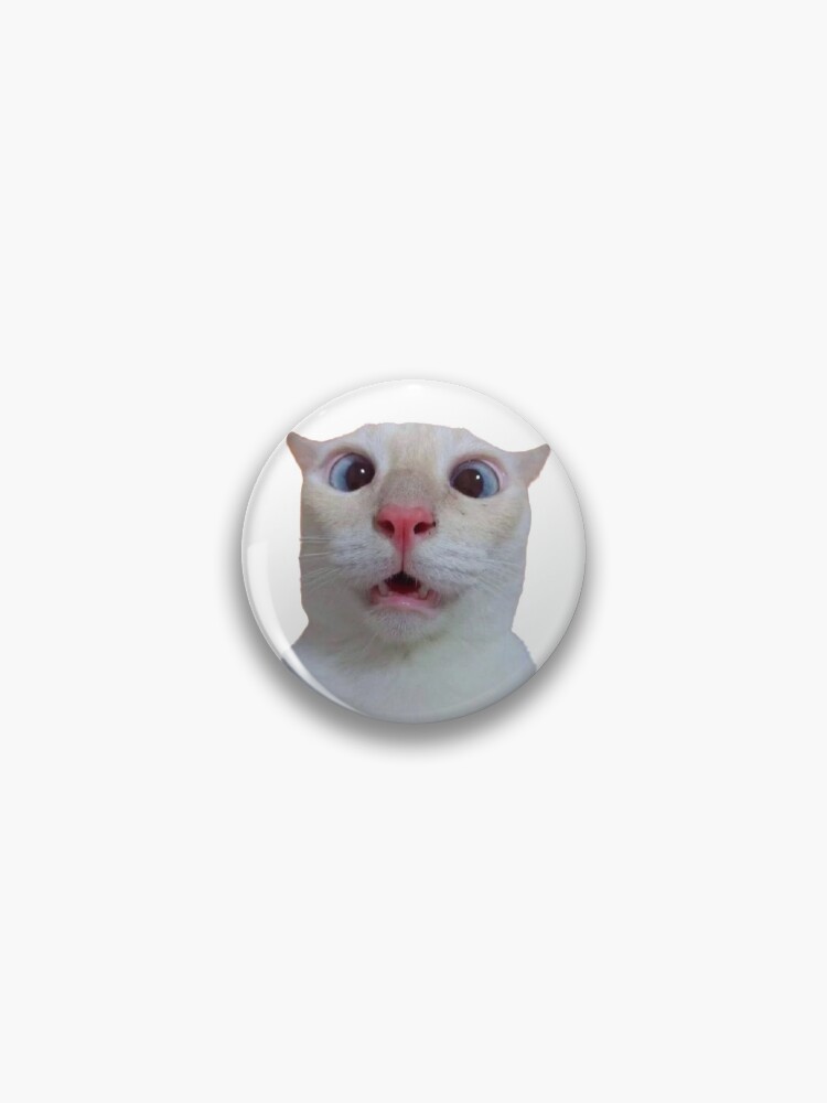 4 Style Cute Cat Soft Button Pins Sad and Cool Meme Pack Printed