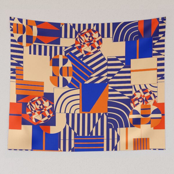 Item preview, bright geometric pattern designed and sold by AvotArt.