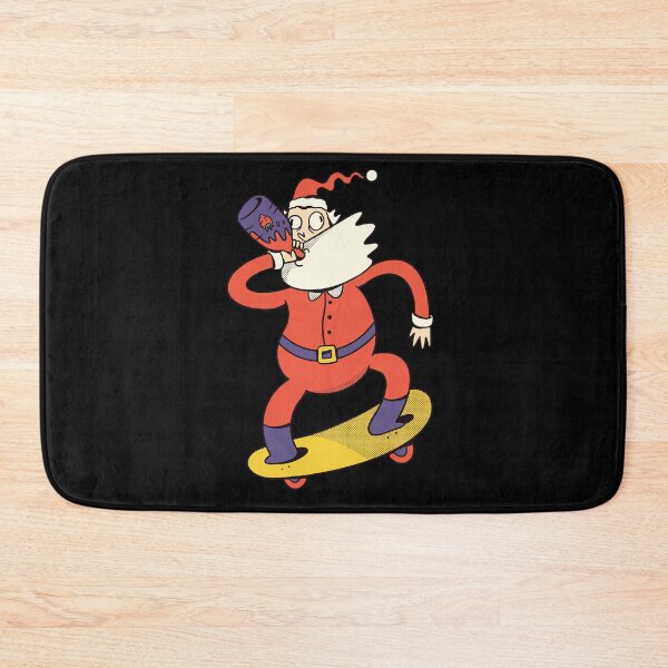 Item preview, Christmas Skater Drinking Santa designed and sold by TurtleDojo.