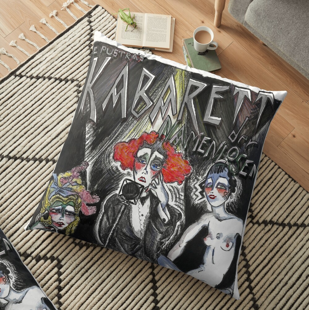 Le Pustra's Kabarett der Namenlosen Floor Pillow