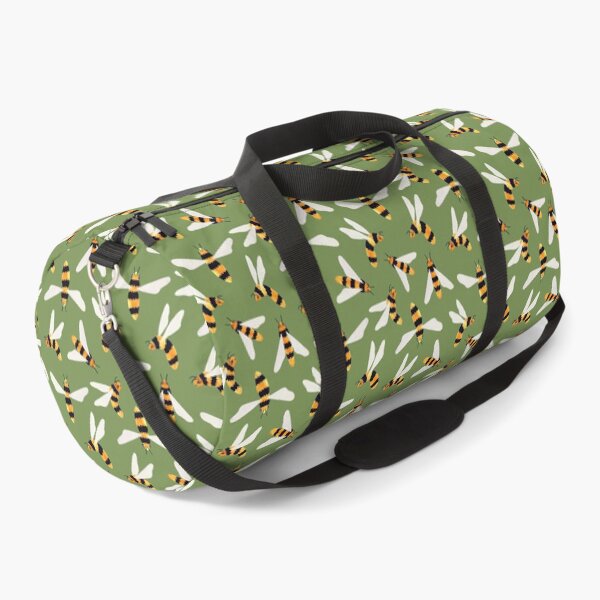 Item preview, Friendly Gouache Bees on Forest Green - Scandi designed and sold by TigaTiga.