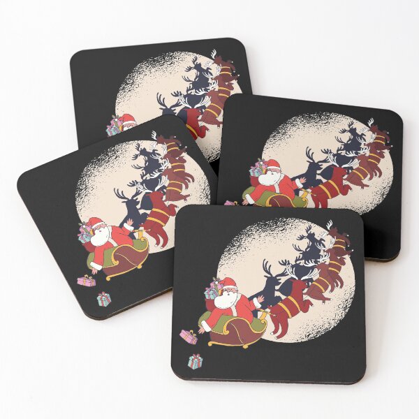 Item preview, Santa with Reindeers Christmas designed and sold by TurtleDojo.