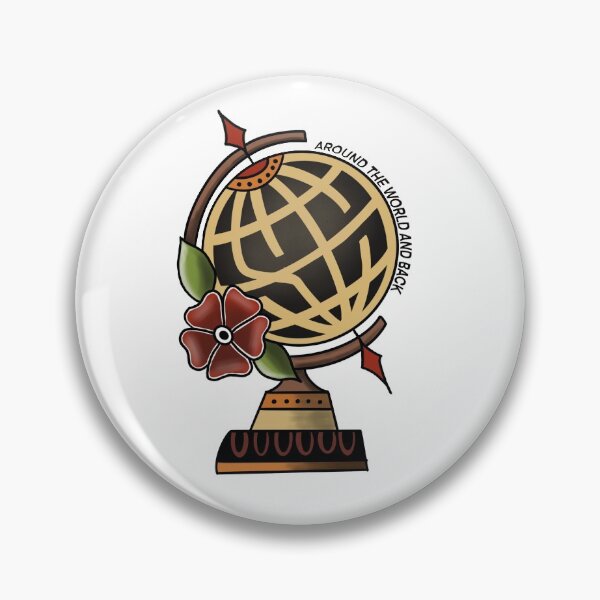 Artikelvorschau, Staatsmeister auf der ganzen Welt und Back Globe Tattoo entworfen und verkauft von dystopiadesigns.