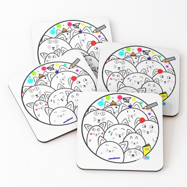 Item preview, Doodle Cats School designed and sold by MimiGameDraw.