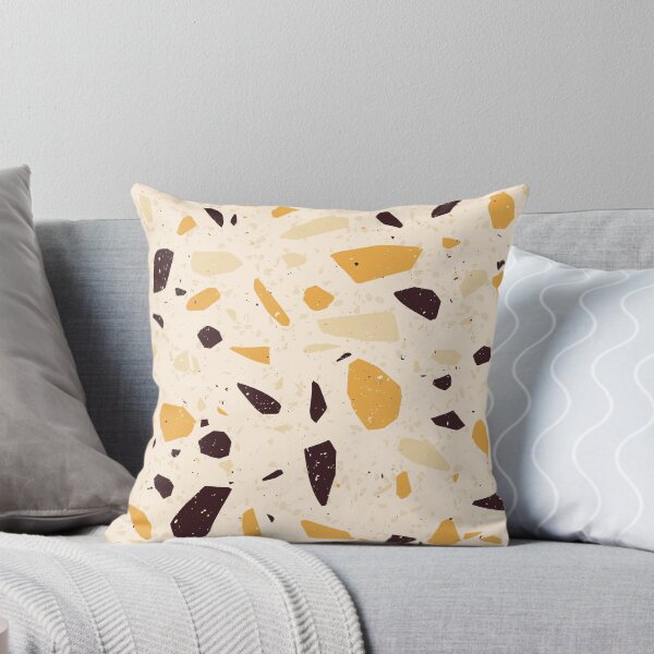 Item preview, Mustard Yellow and Brown Terrazzo Pattern designed and sold by thesnowwhyte.