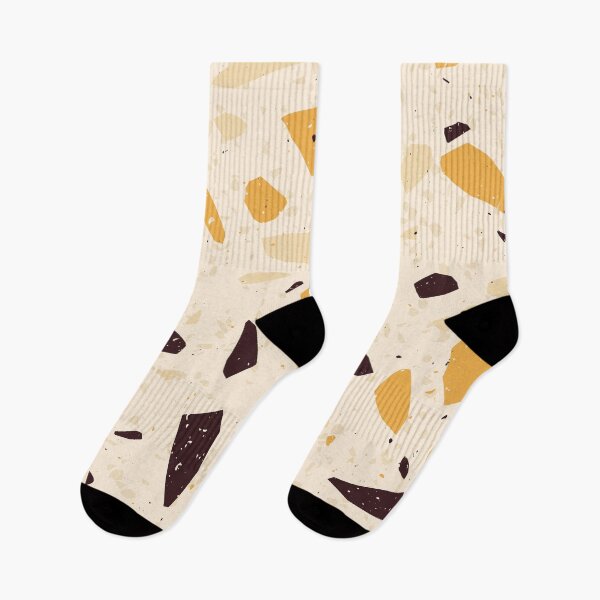 Item preview, Mustard Yellow and Brown Terrazzo Pattern designed and sold by thesnowwhyte.