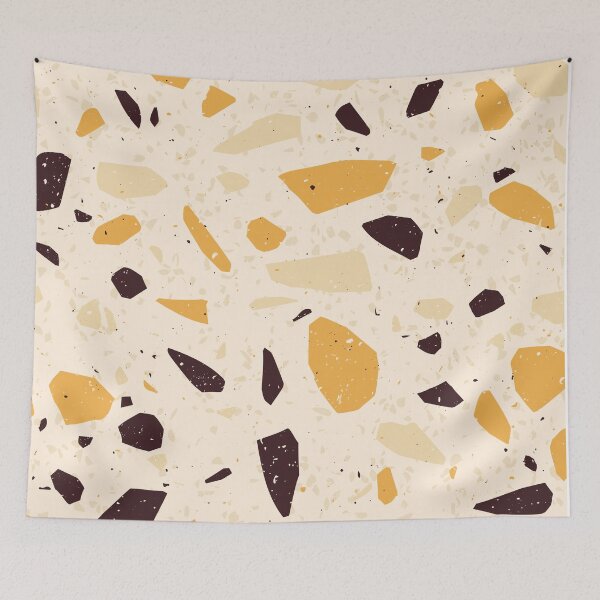 Item preview, Mustard Yellow and Brown Terrazzo Pattern designed and sold by thesnowwhyte.